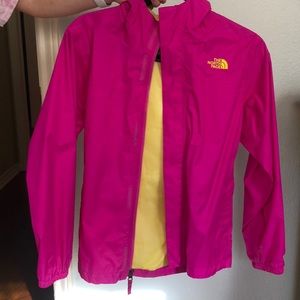 Hotpink North Face Girls Rain Jacket